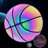 Bola de basquete brilhante, Bola holográfica, Reflexivo,Neon, Para jogar a noite