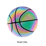 Bola de basquete brilhante, Bola holográfica, Reflexivo,Neon, Para jogar a noite